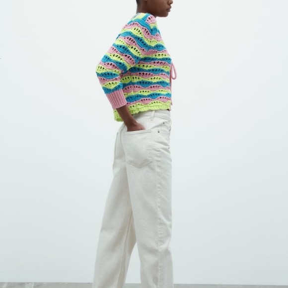 ZARA LIMITED EDITION STRIPED KNIT CARDIGAN - Picture 5 of 8